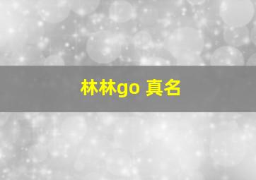 林林go 真名